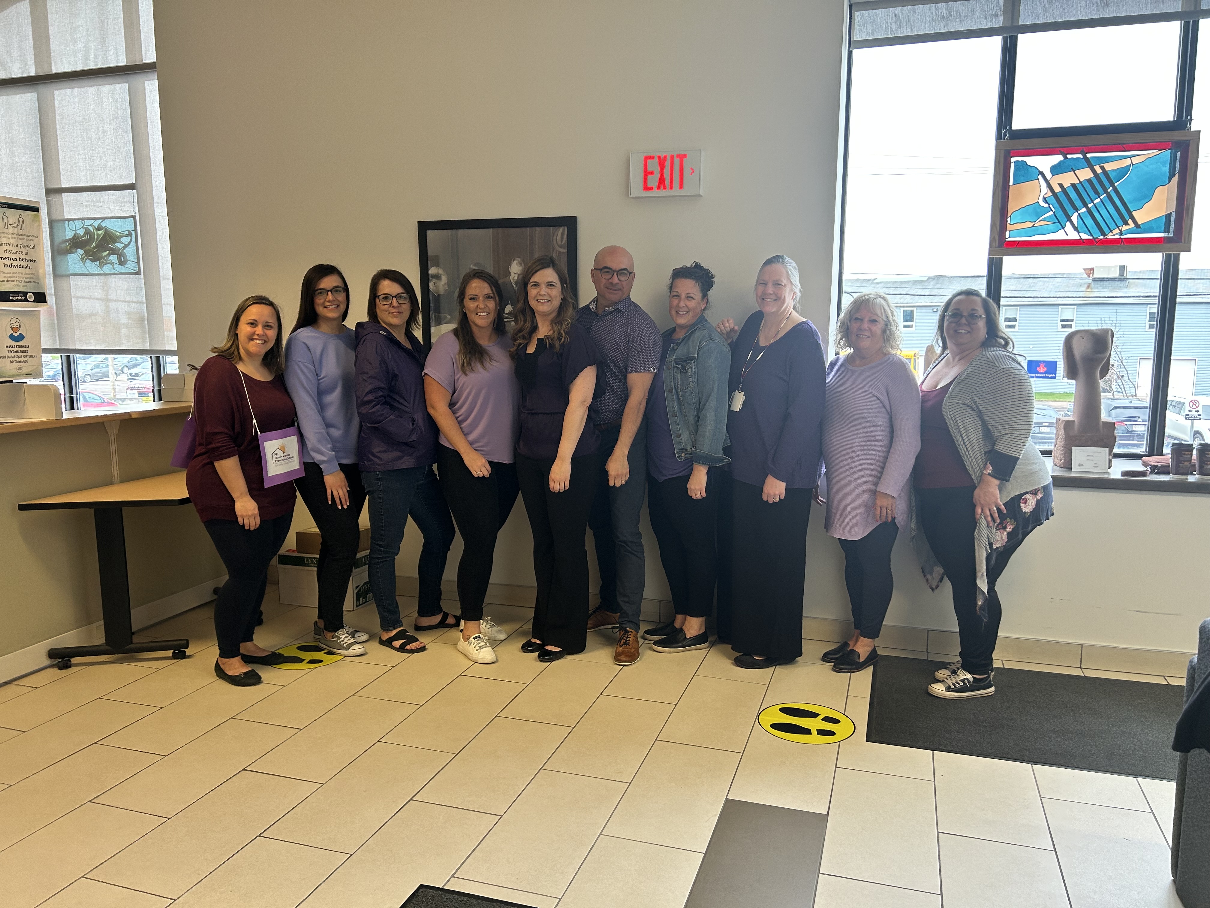 Department of Education and Early Years employees wear purple in support of Family Violence Prevention Week 2023
